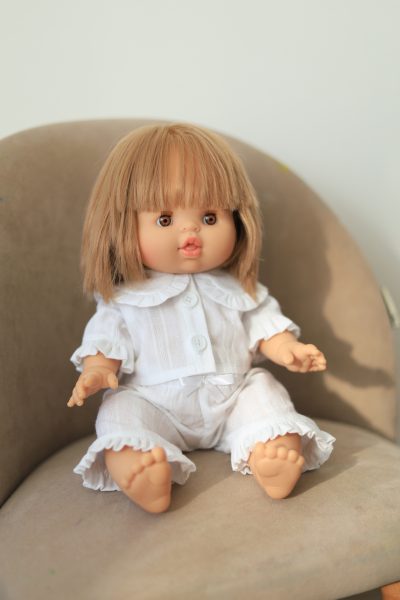White Doll Outfit for Minikane 32–34 cm