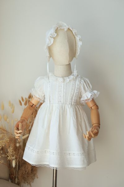 White Lace Christening Dress for Baby Girl