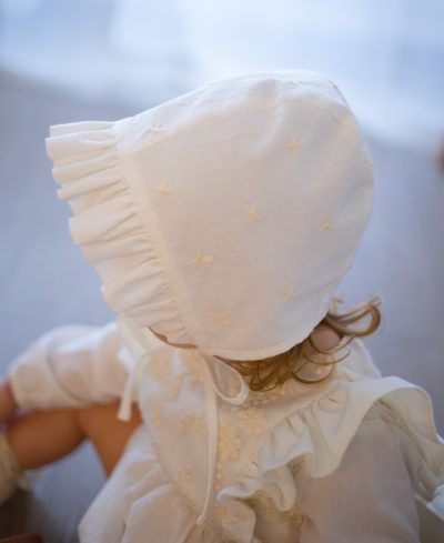 Handmade Baby Bonnet with Embroidery