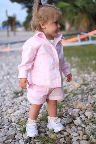 Handmade Pink Baby Toddler Outfit Set