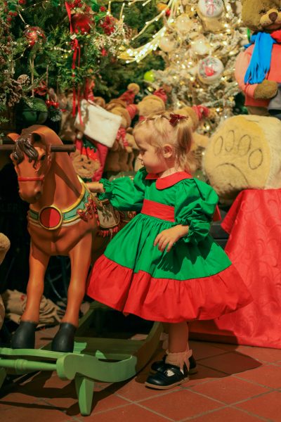 Festive Dress - Handmade Christmas Baby Dress