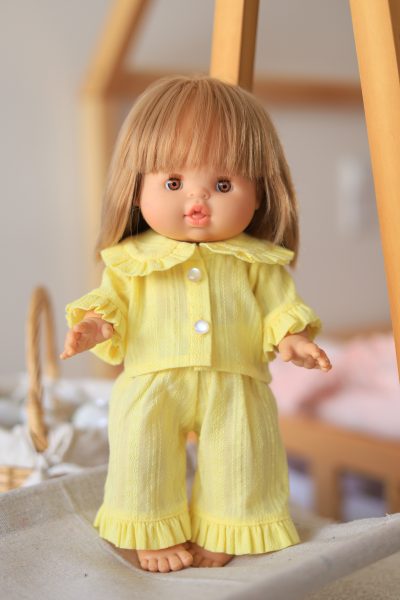 Vintage Yellow Doll Outfit for Minikane 32–34 cm