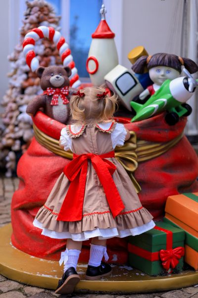 Fantasy Christmas Dress – Gingerbread Dress for Girls